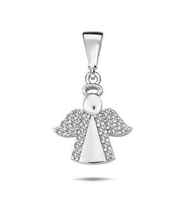 Prívesok anjelika z bieleho zlata k6631b
