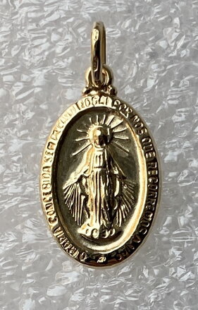 Prívesok Panny Márie zo žltého zlata K699Xž