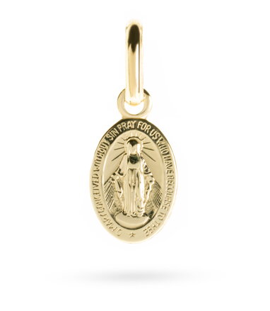 Prívesok Panny Márie zo žltého zlata k396Mz