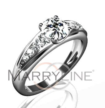 Snubný prsteň s  briliantami R060 Brilianty - 0,754ct + darčekové balenie zdarma
