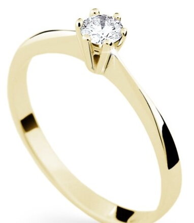 Diamantový prsteň zo žltého zlata 1877z 0,170ct