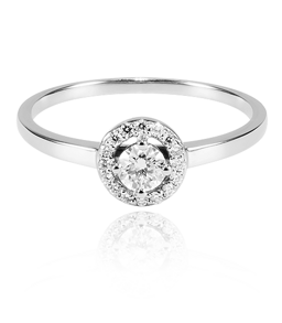Snubný prsteň z bieleho zlata s diamantmi 01021-1255F 0,26ct