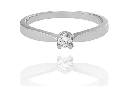 Romantický zásnubný prsteň s briliantom 00741-1855F