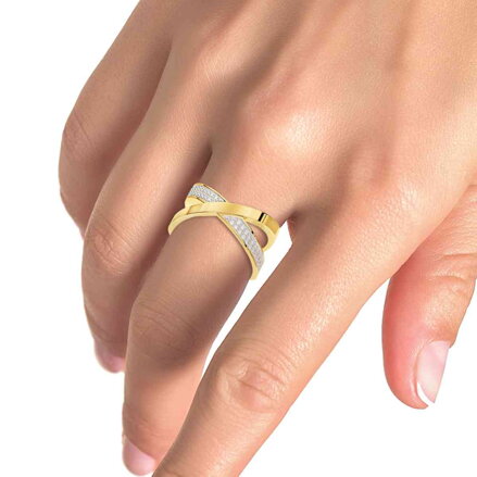 Elegantný prsteň zo žltého zlata p2395z