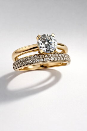 Zásnubný prsteň zo žltého zlata K915