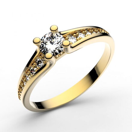 Snubný prsteň DLE 2956 zo žltého zlata 