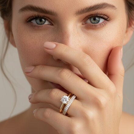 Zásnubný prsteň zo žltého zlata K915