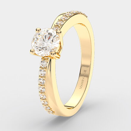 Zlatý zásnubný prsteň R066 ž + darčekové balenie zdarma
