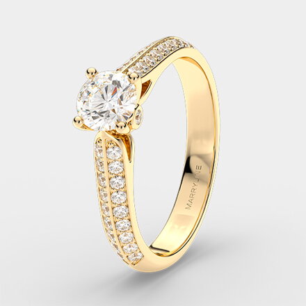 Zásnubný prsteň z bieleho zlata so zirkónmi r095z