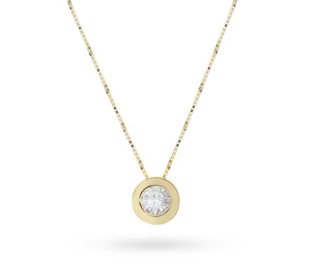Briliantový náhrdelník zo žltého zlata AUR02 0,25ct
