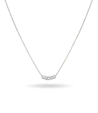 Dámska retiazka celebrity z bieleho zlata K4527b