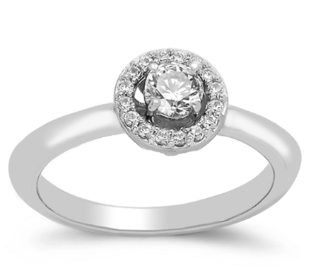 Dámsky prsteň z bieleho zlata s briliantmi 111257
