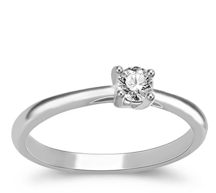 Diamantový prsteň z bieleho zlata 402247