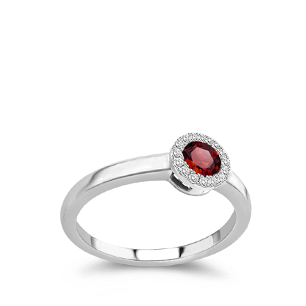 Rubínový dámsky prsteň s briliantmi RN402345