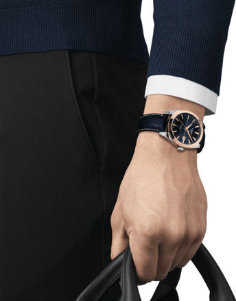 TISSOT GENTLEMAN POWERMATIC 80 SILICIUM SOLID 18K GOLD BEZEL T927.407.46.041.00