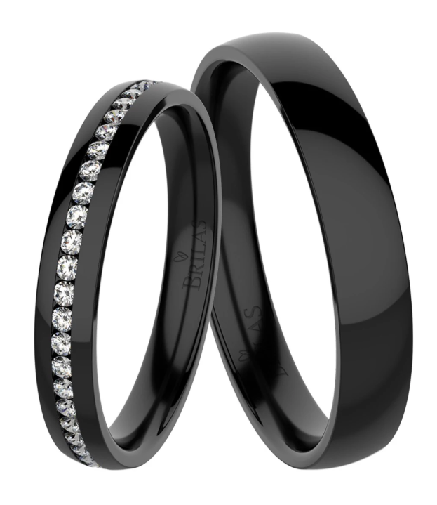 Svadobné obrúčky z chirurgickej ocele Katarina Steel Black