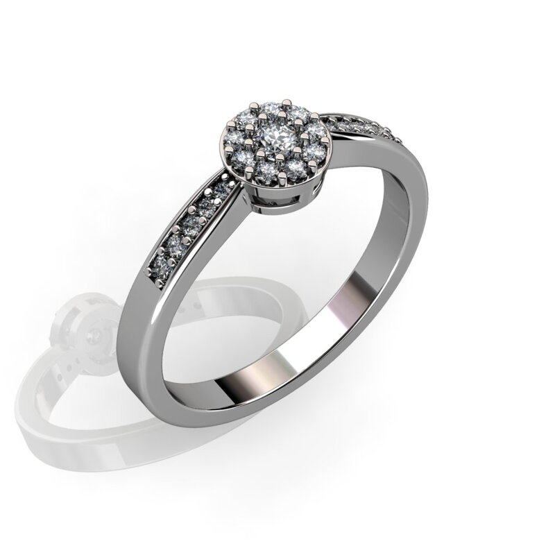 Diamantový prsteň zo zlata R212 0,228 ct + darčekové balenie zdarma