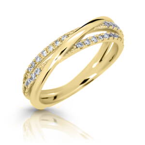 Danfil DF3254 prsteň zo žltého zlata + darčekové balenie zdarma