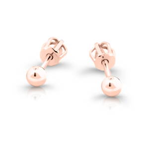 Dámske šrobovacie náušnice z ružového zlata DF3822r 3,50mm