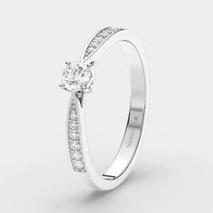 Zásnubný prsteň s diamantmi R245 0,258 ct + darčekové balenie zdarma 