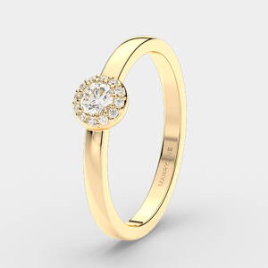 Snubný prsteň zo žltého zlata R214