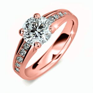 Zásnubný prsteň z ružového zlata Danfil DF2088 r
