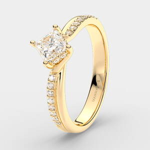 Dámsky prsteň zo žltého zlata r097z