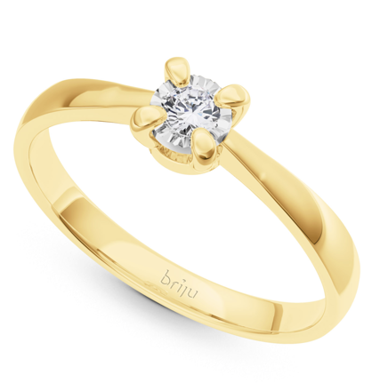 Dámsky zasnubny prsteň s diamantom B1046