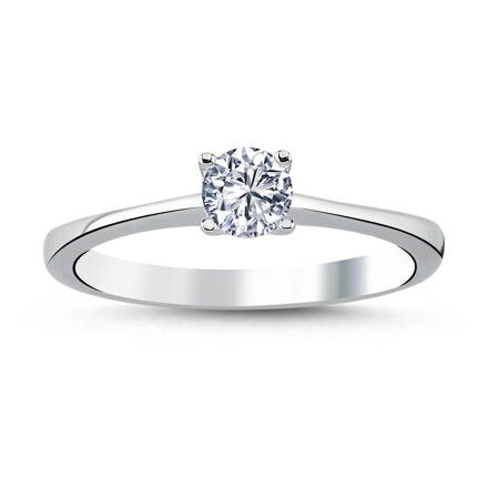 Briliantový prsteň z bieleho zlata 0011030-1255F