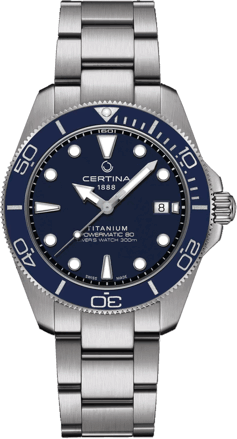 Hodinky CERTINA DS ACTION DIVER 40.5MM POWERMATIC 80 TITANIUM C048.407.44.041.00