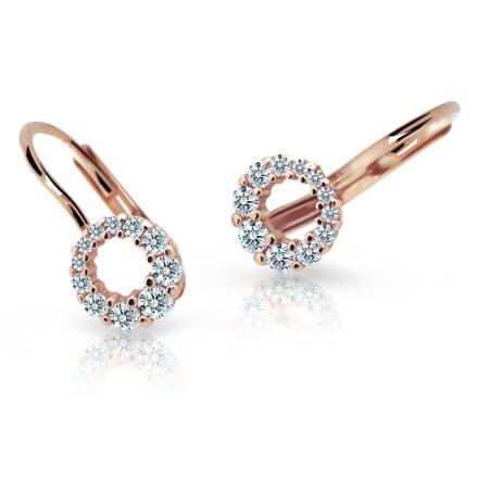 Detské náušnice z ružového zlata 2154rB