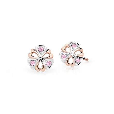 Detské šrobovacie náušničky z ružového zlata 2230rRs