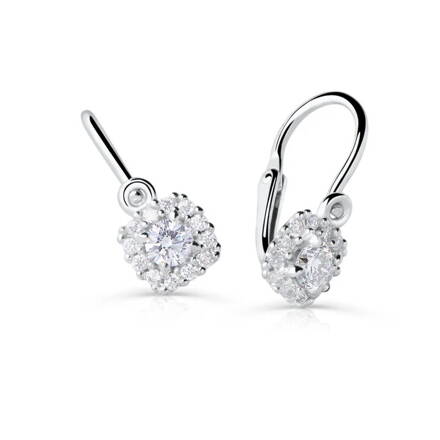 Náušnice pre deti z bieleho zlata 5543bB