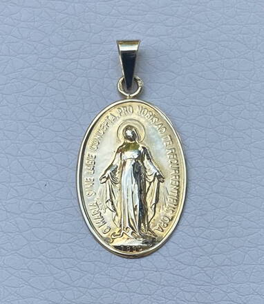 Prívesok Panny Márie zo žltého zlata k347z