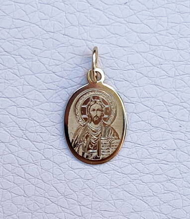 Medailón Ježiša Krista zo žltého zlata k661Dz 