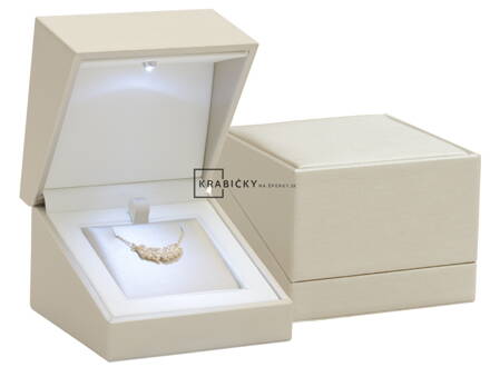 Romantická krabička zlatej farby s LED svetlom 89x89 mm