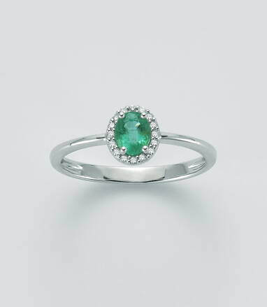 Smaragdový prsteň Miluna z bieleho zlata LID3272