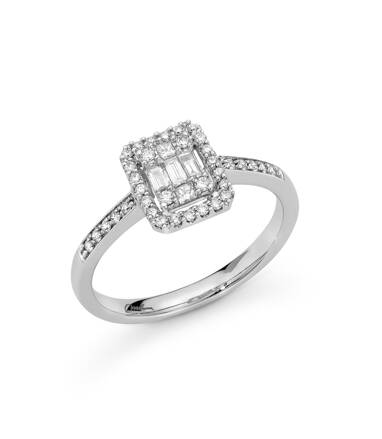 Diamantový prsteň Miluna z bieleho zlata LID3503