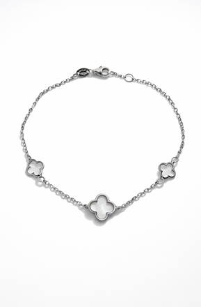 Dámsky náramok s perleťovým štvorlístkom K1544xb