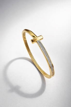 Kruhový náramok T zo žltého zlata K1699