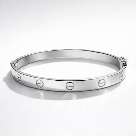 Dámsky náramok z bieleho zlata LOVE  V025b