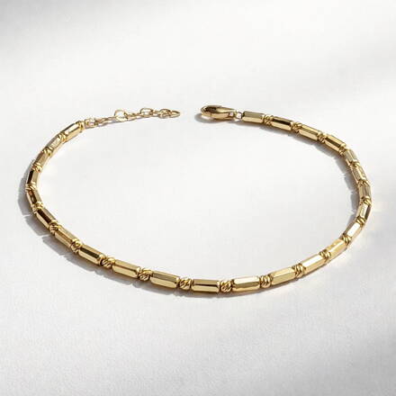 Náramok zo žltého zlata s ozdobami MB06