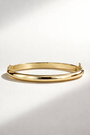 Pevný kruhový náramok žlté zlato V082