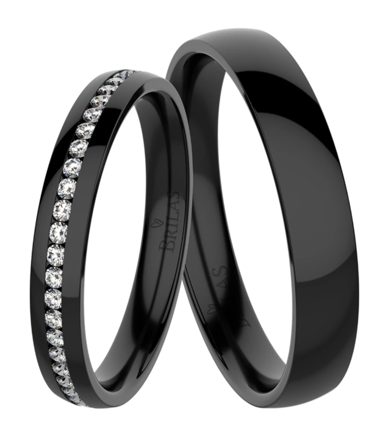 Svadobné obrúčky z chirurgickej ocele BA 02