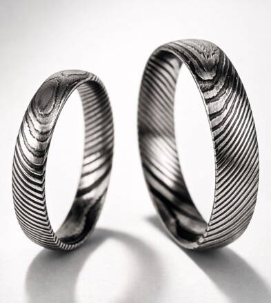 Damašková obrúčka Veneta steel BB01