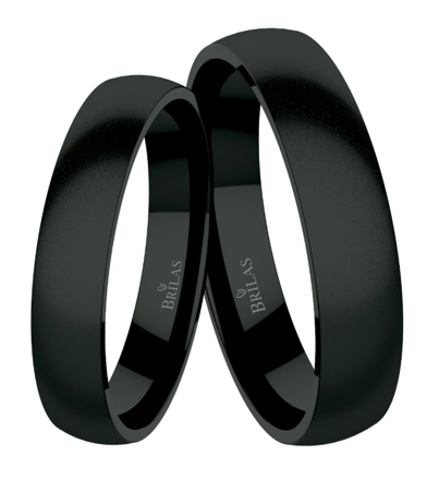 Titánová čierna obrúčka B02