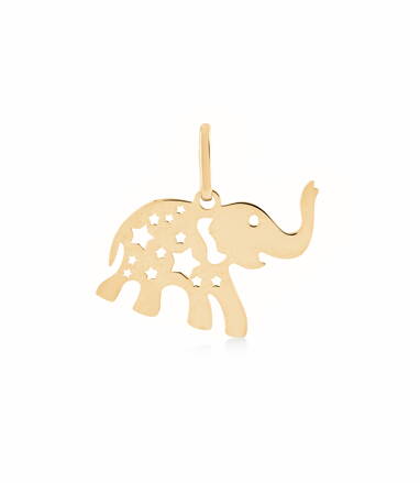 Prívesok slon zo žltého zlata k6626z