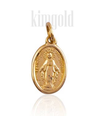 Svätý prívesok Panny Márie zo žltého zlata  K396ž