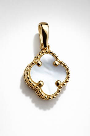 Zlatý prívesok štvorlístok s perleťou K6647 246