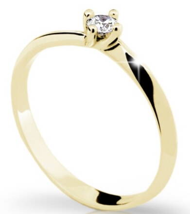 Briliantový zásnubný prsteň zo zlata 1907z 0,090ct